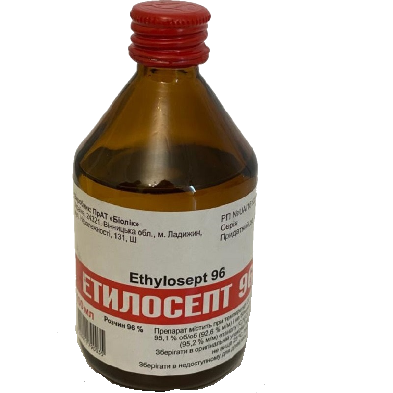 ЕТИЛОСЕПТ 96 розчин 96 % по 100 мл у флаконі